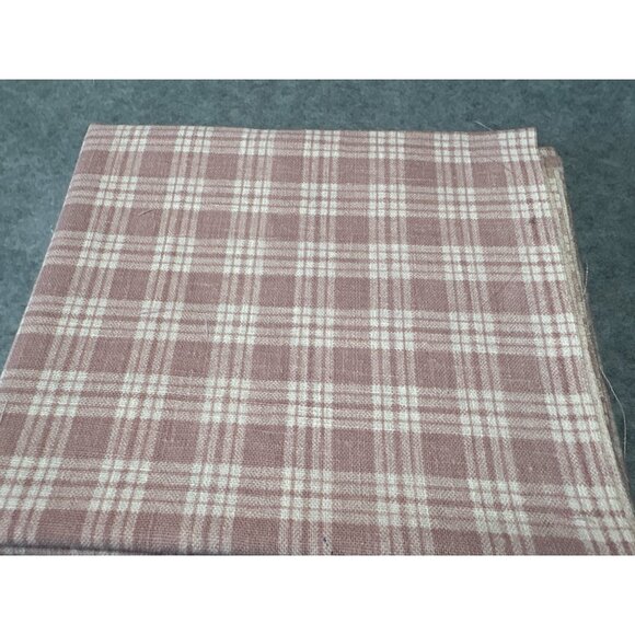 Pink & White Plaid Cotton Fat Quarter Fabric 18x22 Inches Sewing Quilting Materi - Picture 1 of 4